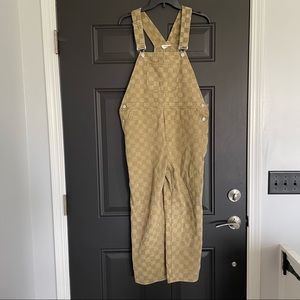 Storia Tan Checkered Jumpsuit